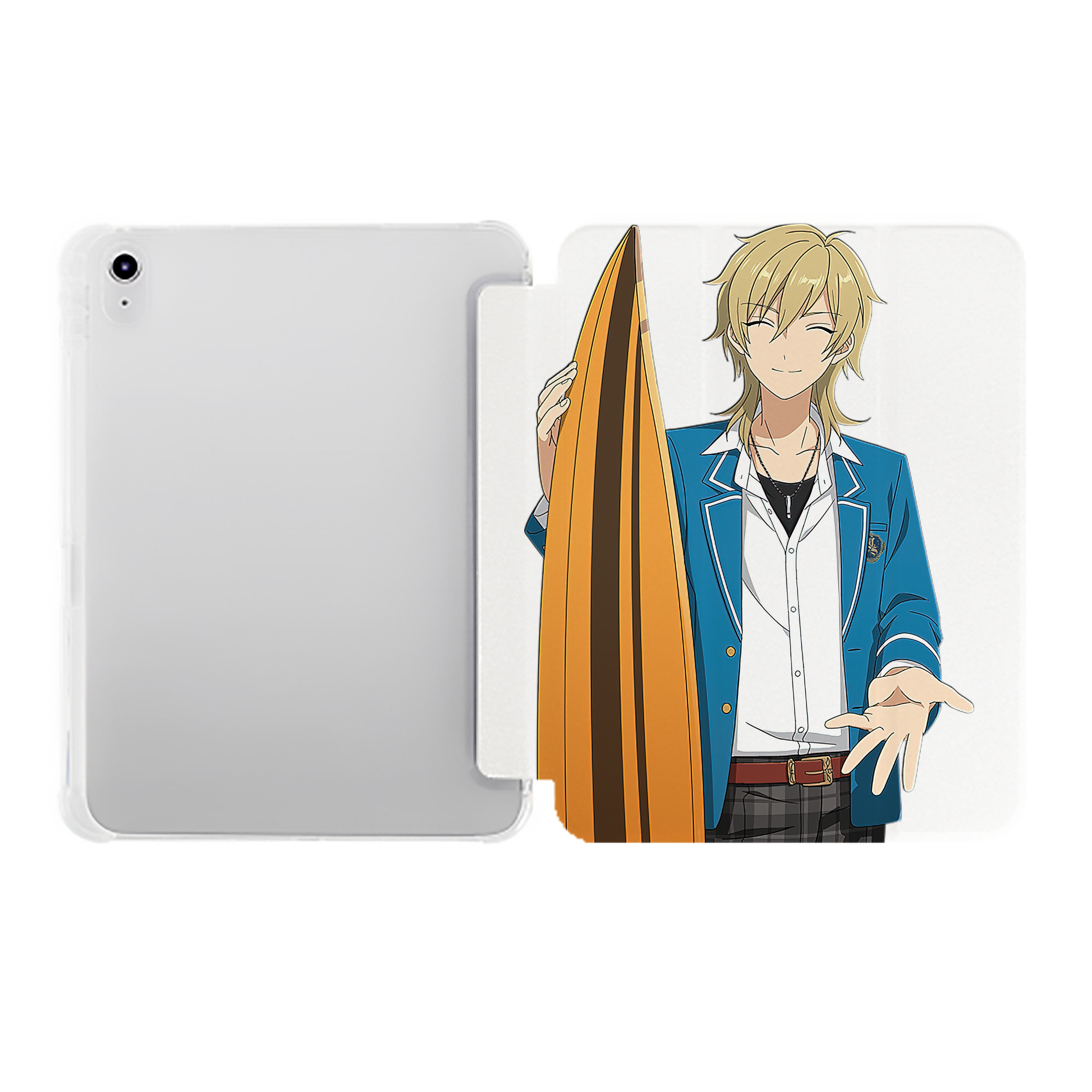 （画像用） あんさんぶるスターズ! Ensemble Stars IPad ケース ペン収納付き 三つ折りスタンド PUレザー×シリコン 対応機種9.5/10.5/10.9インチ